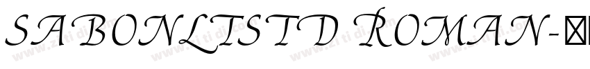SabonLTStd Roman字体转换